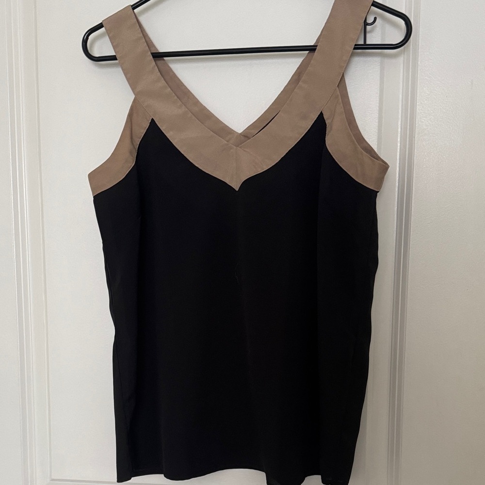Attention Black and Tan Camisole Top